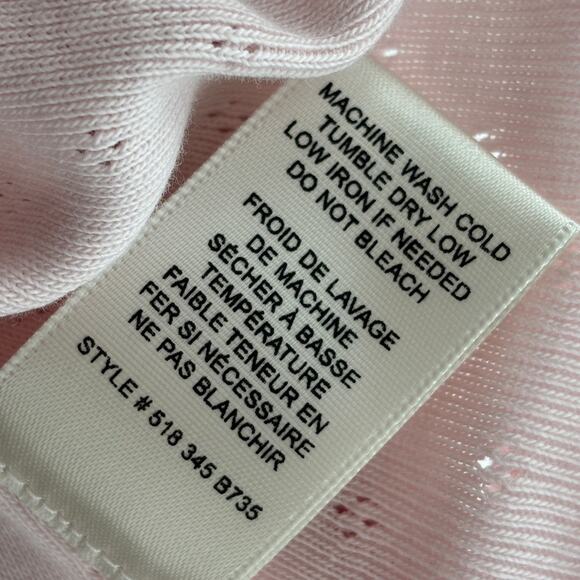 Rebecca Taylor La Vie Pink Pointelle Ruffle Cotton Top - Picture 8 of 8